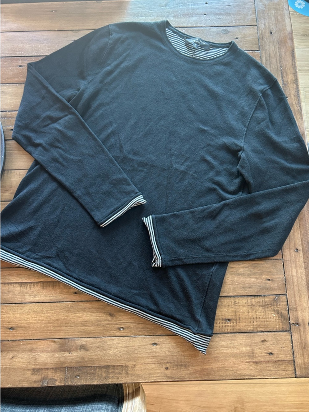 Rag & Bone Men’s Palmer Reversible Cotton Black Sweater M